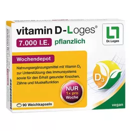 VITAMIN D-LOGES 7.000 I.U. depozit săptămânal de plante, 90 buc