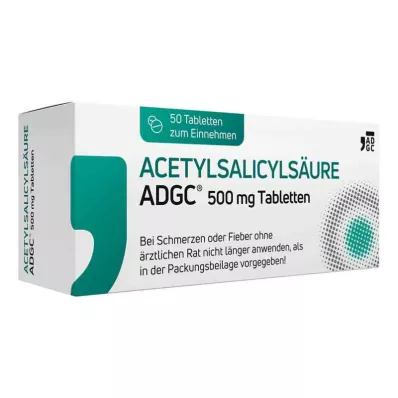 Acetylsalicylsyre ADGC 500 mg tabletter (50 stk.)