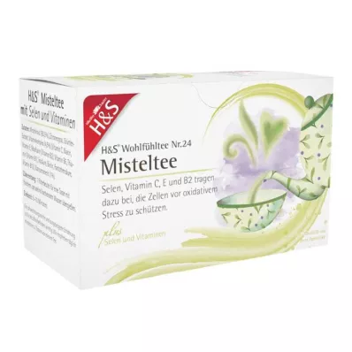 H&amp;S Mistelten-te med filterpose med selen og vitaminer, 20X2 g