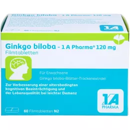 GINKGO BILOBA-1A Pharma 120 mg filmovertrukne tabletter, 60 stk