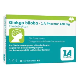 GINKGO BILOBA-1A Pharma 120 mg filmovertrukne tabletter, 60 stk