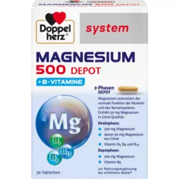 DOPPELHERZ Magnesium 500 Depot system tabletter, 30 stk