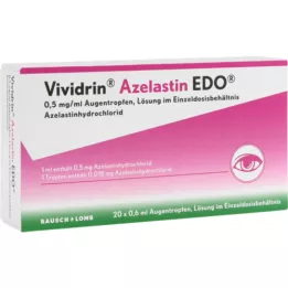 VIVIDRIN Azelastin EDO 0,5 mg/ml ophthalmisk opløsning i EDP, 20X0,6 ml