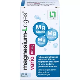MAGNESIUM-LOGES vario 100 mg kapsler, 60 stk