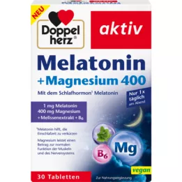 DOPPELHERZ Melatonin+Magnesium 400 Tabletter, 30 Kapsler