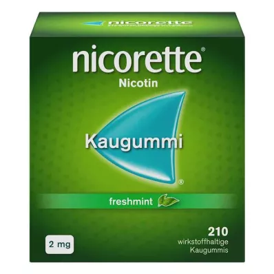 nicorette tyggegummi freshmint, 2 mg nikotin, 210 stk