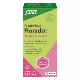 FLORADIX Jern-folsyre-tabletter, 84 kapsler