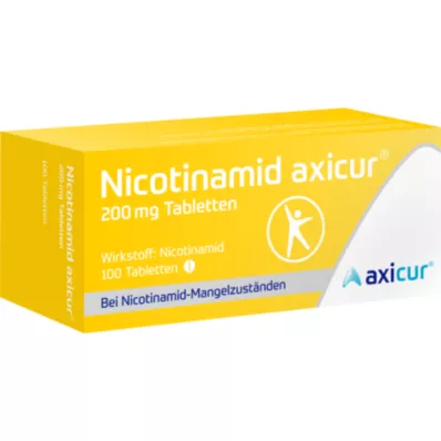 NICOTINAMID axicur 200 mg tabletter, 100 stk