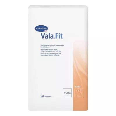 Valafit bånd beskyttende hagesmække 37x70 cm, 100 stk