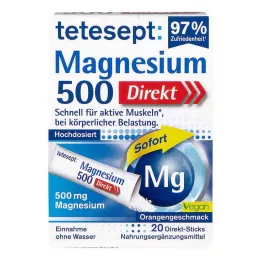 TETESEPT Magnesium 500 Direct Sticks, 20 stk