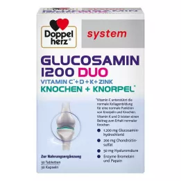 DOPPELHERZ Glucosamine 1200 Duo system kombinationspakke, 60 stk