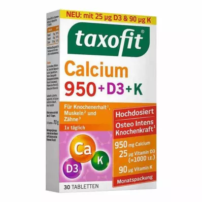 Taxofit Calcium 950 + D3 + K tabletter, 30 stk