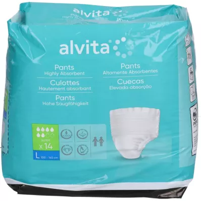 ALVITA Inkontinensbukser super large, 14 stk