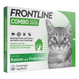 FRONTLINE Combo Spot on cat solution til påføring på huden, 3 stk