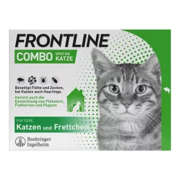 FRONTLINE Combo Spot on cat solution til påføring på huden, 6 stk