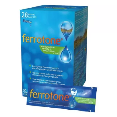 Ferrotone naturligt jern plus C-vitamin æblepose, 28X25 ml