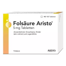 FOLSÄURE ARISTO 5 mg tabletter, 100 stk