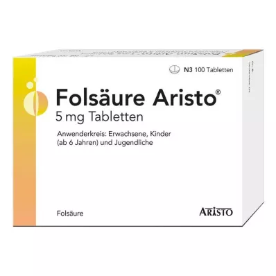 Folinsyre Aristo 5 mg tabletter, 100 stk