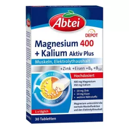 ABTEI Magnesium 400+Kalium-tabletter, 30 kapsler
