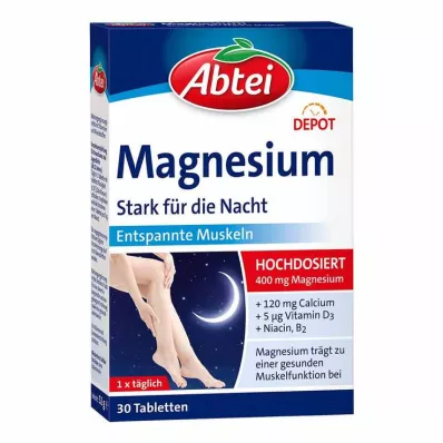 Abbey Magnesium Strong til Natten Depot-tabletter, 30 stk Abbey Magnesium Strong til Natten Depot-tabletter, 30 stk