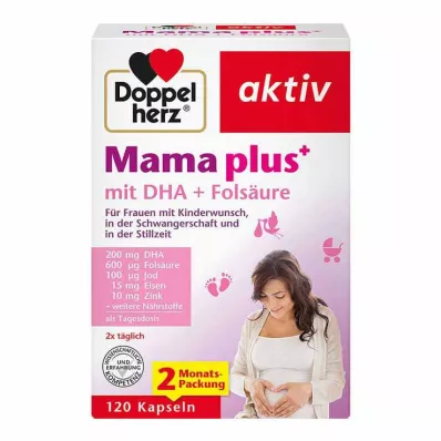 Doppelherz Mama plus med DHA + folinsyrekapsler, 120 stk
