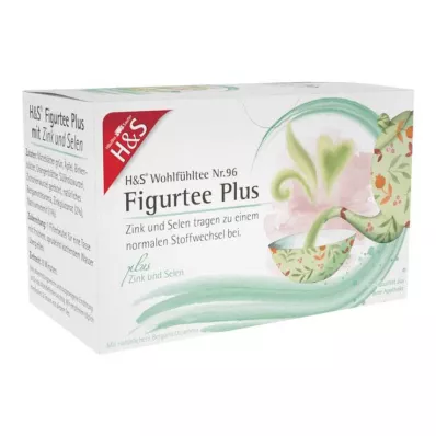 H&amp;S Figurtee Plus med zink- og selenfilterposer, 20X1,5 g