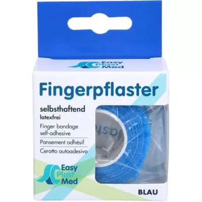 UM EASYPLAST Fingerplaster selvklæbende 2,5 cmx5 m blå, 1 stk