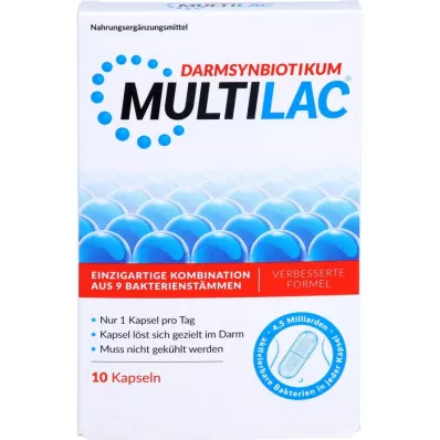 MULTILAC Intestinal synbiotic enteric-coated kapsler, 10 stk