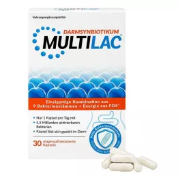 MULTILAC Intestinal synbiotic enteric-coated kapsler, 30 stk