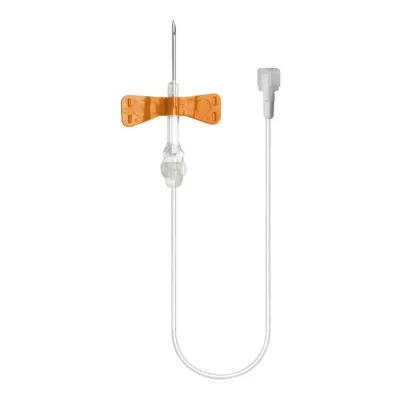 Venofix Sikkerhedsårespids.25 G 0,5x19mm 30cm orange, 1 stk