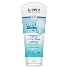 LAVERA Baby &amp; Sensitiv vaskelotion til børn &amp; Shampoo, 200 ml