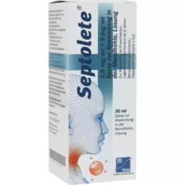 SEPTOLETE 1,5 mg/ml + 5 mg/ml oral spray, 30 ml