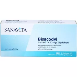 BISACODYL SANAVITA 10 mg suppositorier, 6 stk
