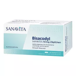 BISACODYL SANAVITA 10 mg suppositorier, 30 stk