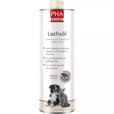 PHA Lakseolie til hunde/katte/heste, 1000 ml