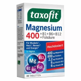 TAXOFIT Magnesium 400+B1+B6+B12+Folsyre tabletter, 45 stk