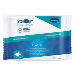 STERILLIUM Protect &amp; Care overfladedesinfektionsservietter, 10 stk
