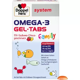 DOPPELHERZ Omega-3 Gel-Tabs familie Erdb.Cit.system, 60 stk