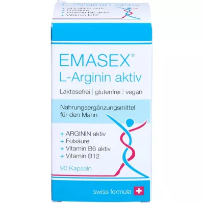 EMASEX L-Arginin aktive kapsler, 90 kapsler