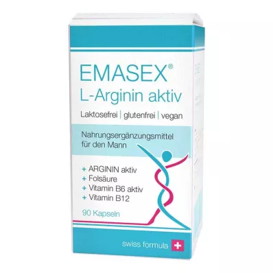 Emasex L-Arginin aktive kapsler, 90 stk