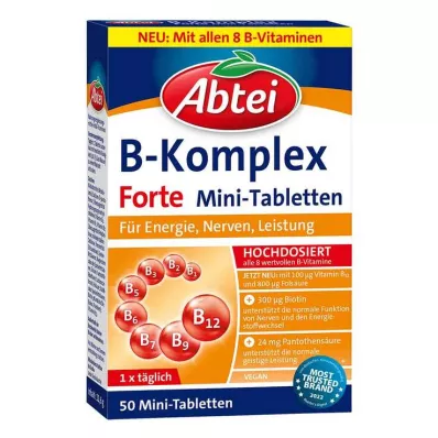 Abbey Vitamin B Complex forte tabletter, 50 stk Abbey Vitamin B Complex forte tabletter, 50 stk