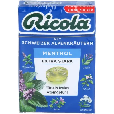 RICOLA o.Z.Box Menthol ekstra stærke bolsjer, 50 g