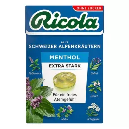 RICOLA o.Z.Box Menthol ekstra stærke bolsjer, 50 g