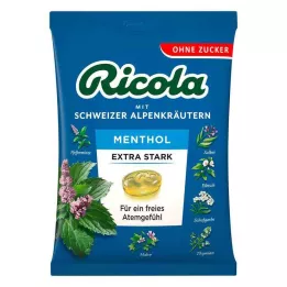 RICOLA o.Z.Beutel Menthol ekstra stærke bolsjer, 75 g