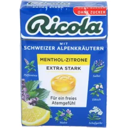 RICOLA o.Z.Box Menthol-Citron ekstra stærke bolsjer, 50 g