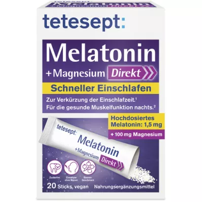 TETESEPT Melatonin + Magnesium Direct Sticks, 20 stk