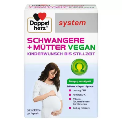 Doppelherz gravide + mødre vegansk system kombinationspakke, 60 stk