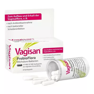 Vagisan Probioflora mælkesyrebakterier hårde kapsler, 8 stk