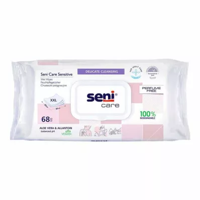 Seni® plejefølsomme vådservietter, 68 stk Seni® plejefølsomme vådservietter, 68 stk