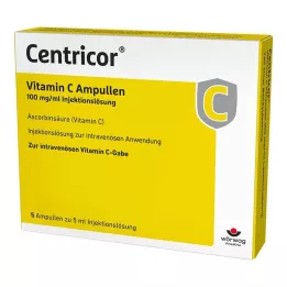 CENTRICOR C-vitaminampuller 100 mg/ml injektionsvæske, opløsning, 5X5 ml